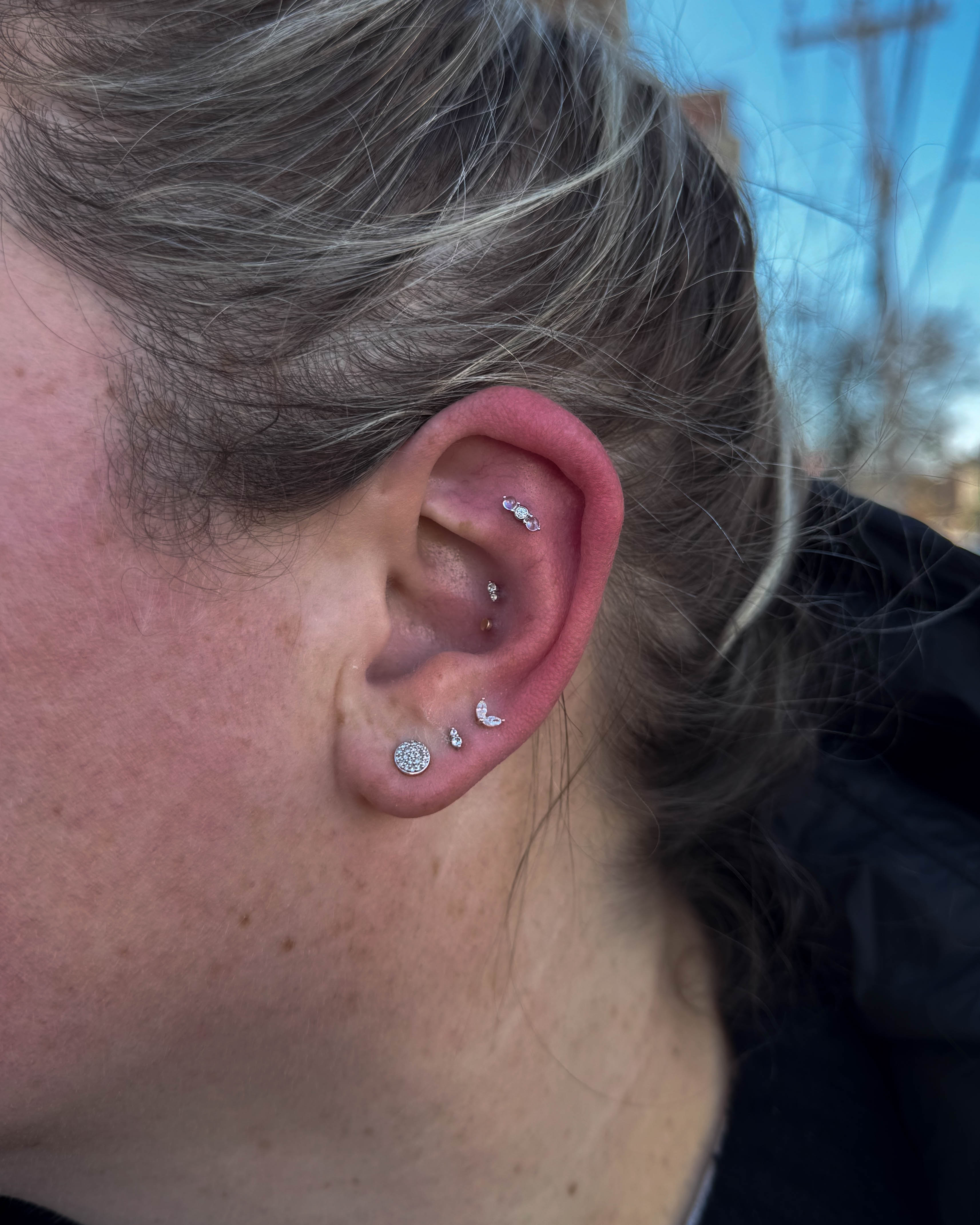 Completed ear curation project by Stab Daddy Bri, Oxford